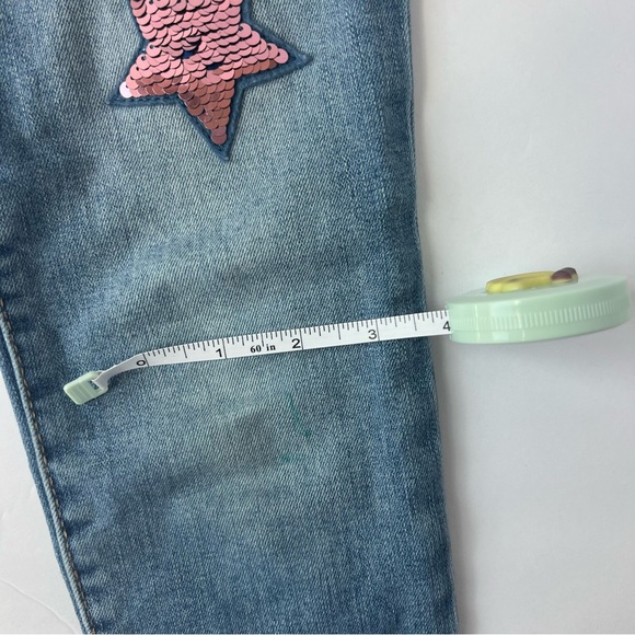 Girls GAP Denim Jeans - Super Skinny Ankle, Size 8, Star Sequin Detail - Picture 8 of 9